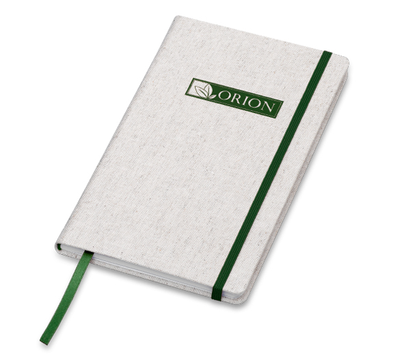 MN33 Mindnotes in Bookcover - Umschlag mit Textilien Lino color, Lino nature