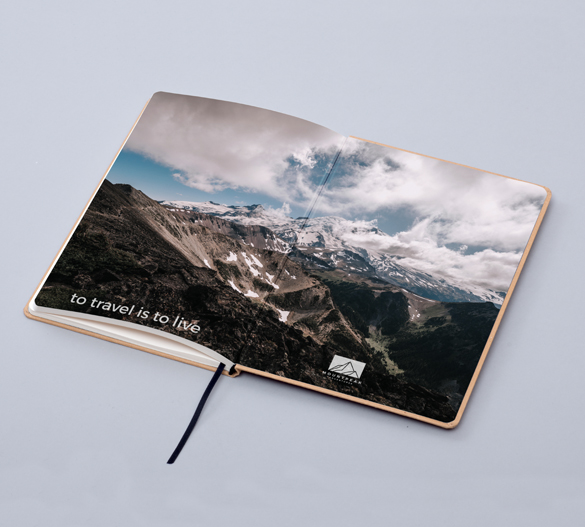 MN36-KRAFT Mindnotes in Bookcover - Umschlag mit KRAFT Papier Einband