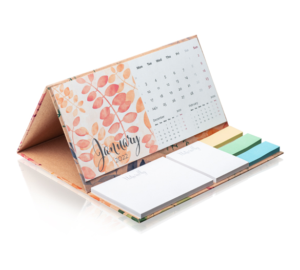 PM201-KRAFT Kalender mit Bookcover-Aufsteller KRAFT