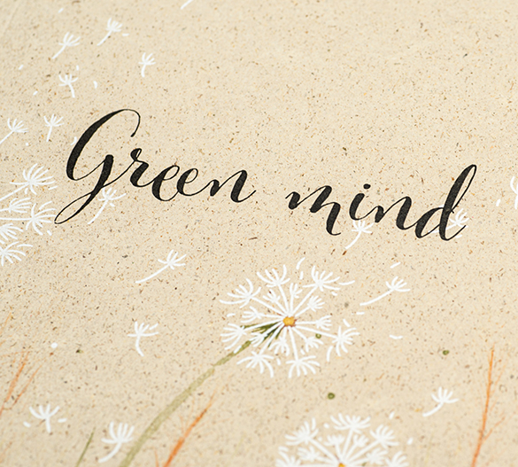 MN11-GRASS Mindnotes® mit Gras Papier softcover