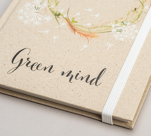 MN31-GRASS Mindnotes® mit Gras Papier hardcover