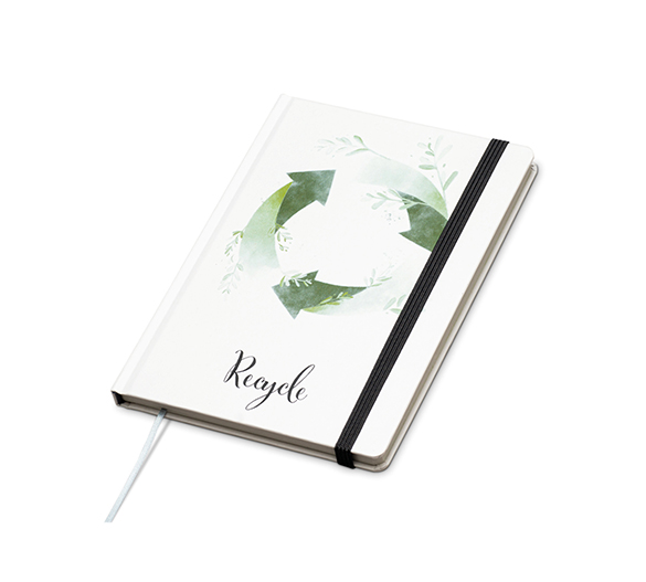 MN31-WHITE Mindnotes® mit Recyclingpapier Hardcover