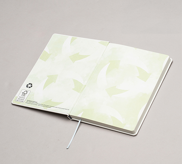 MN31-WHITE Mindnotes® mit Recyclingpapier Hardcover
