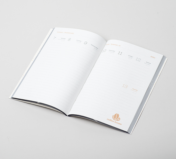 MN11-CAL-COFFEE Mindnotes® Kalenderbuch mit einem Kaffee Papier Softcover Umschlag