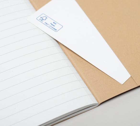MN41-kraft Der genähte Notizblock Mindnotes® mit einem Umschlag Kraft Papier