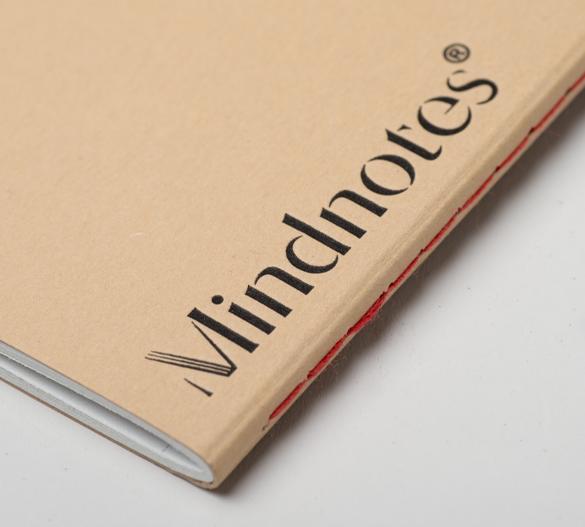 MN41-kraft Der genähte Notizblock Mindnotes® mit einem Umschlag Kraft Papier